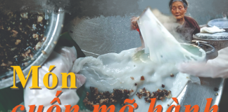 Món cuốn mỡ hành ở Thanh Trì